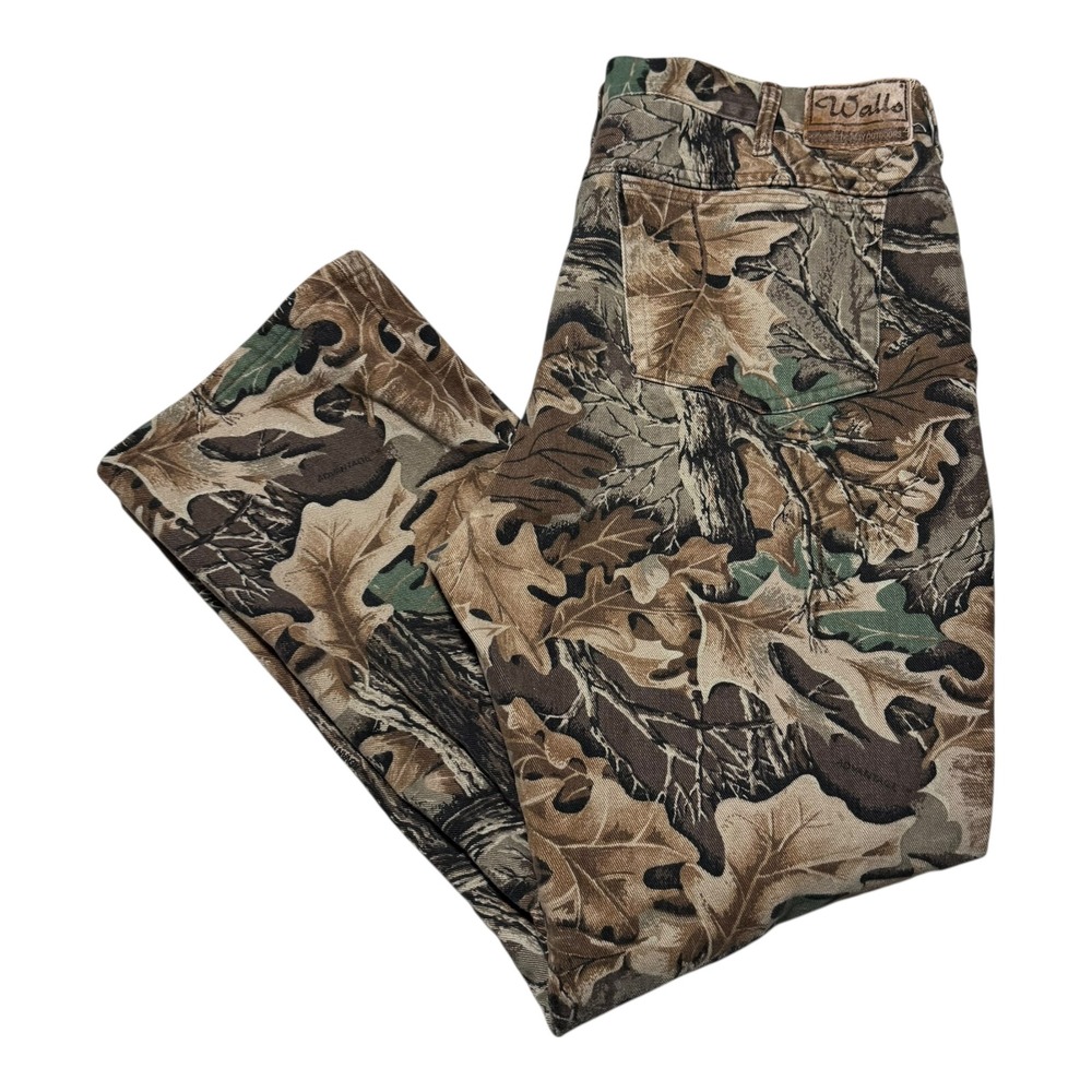 Walls Camouflage Leaves Straight Leg‎ USA Made Pants Mens 40x32 (Fits 39x30)